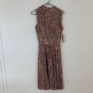 Nanette Lepore Textured Midi Dress in Purple and Black